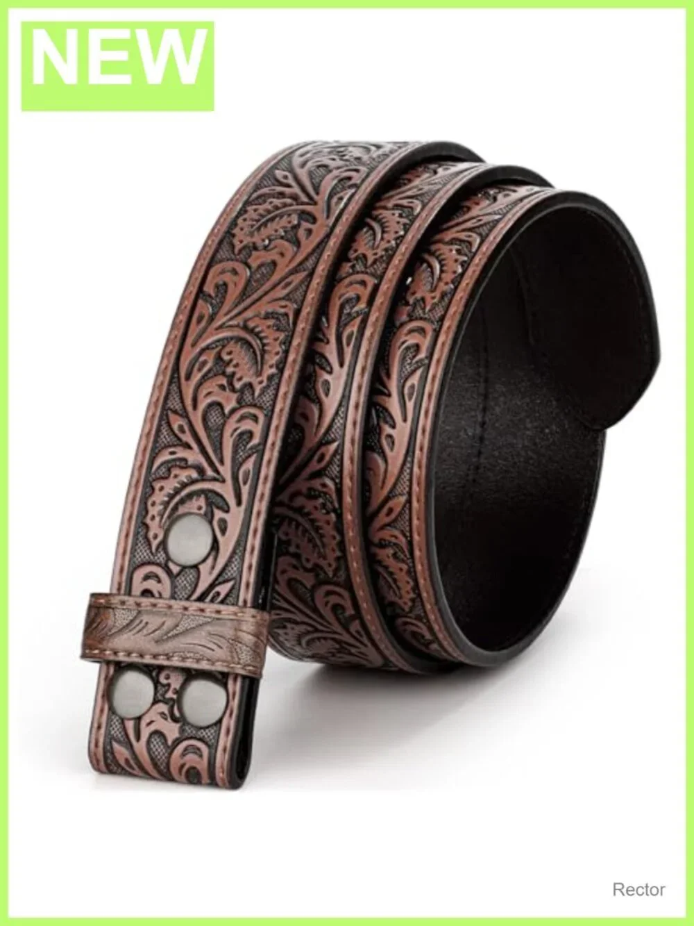 Western Leather Belt Strap for Men Women Cowboy Cowgirl Gifts - 1.5 Inch